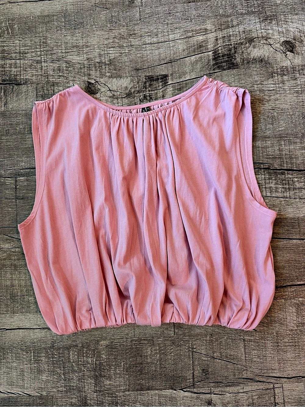 Anthropologie By Anthropologie Bubble-Hem Top Pink Size Medium